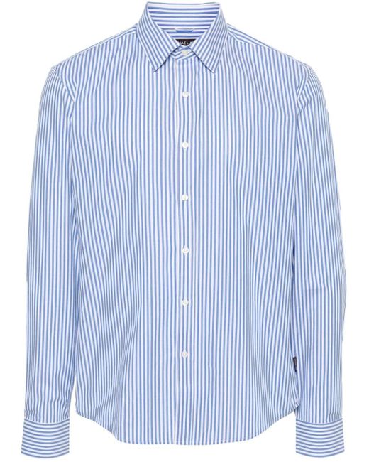 Long-sleeve striped shirt Michael Kors pour homme en coloris Blue