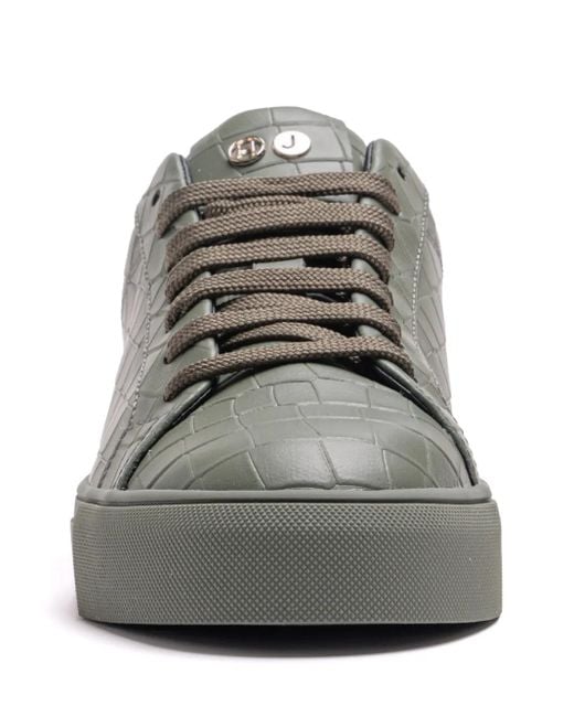 HIDE & JACK Gray Sneakers Mit Kroko-Prägung