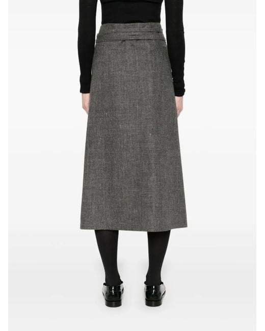 Gonna Midi Con Cintura di Fabiana Filippi in Gray