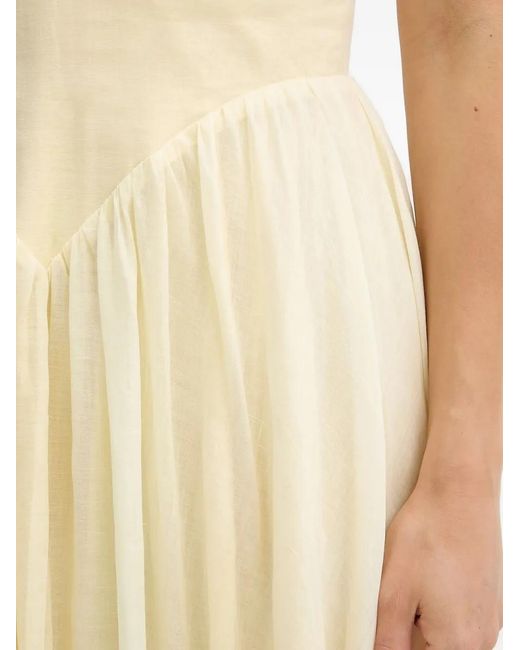 Bardot Natural Arletha Cross-Back Gathered Maxi Dress
