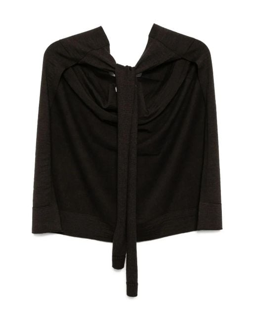 Lemaire Black Trompe L'Oeil Scarf