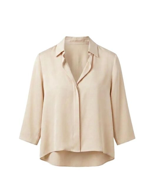 Peter Cohen Natural Squarefront Frolic Silk Shirt