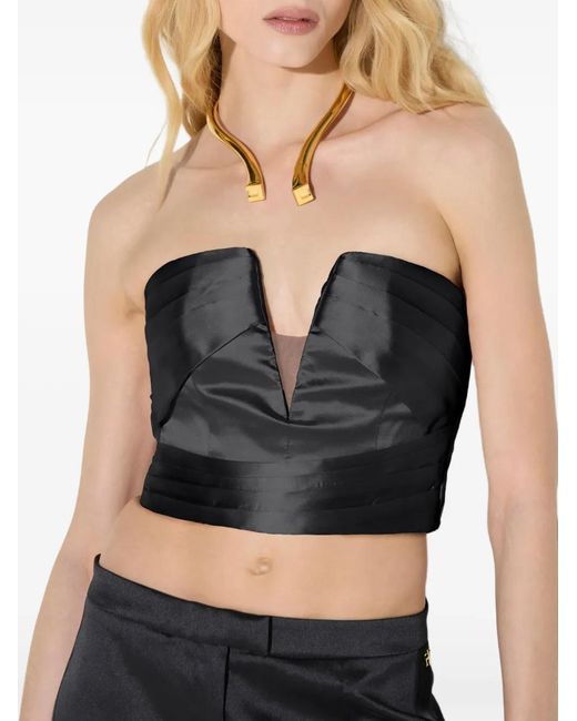 Elisabetta Franchi Black Gazar Top
