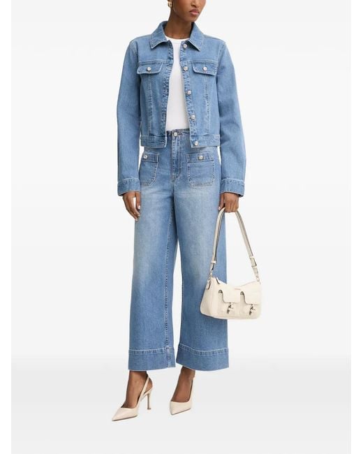 Morgan Blue Button-Up Denim Jacket