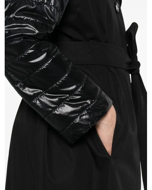 Cappotto Doppiopetto Trapuntato di Herno in Black