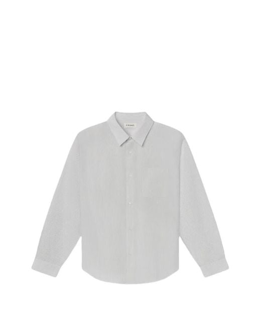 FRAME White Striped Chest-Pocket Shirt for men