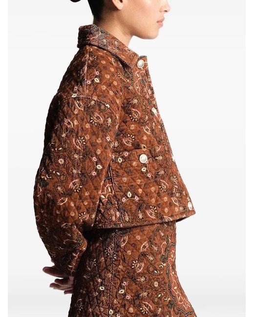 Cara Cara Brown Alejandro Paisley-Print Jacket
