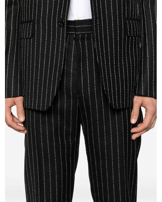 Alexander McQueen Pantalon Met Toelopende Pijpen in het Black voor heren