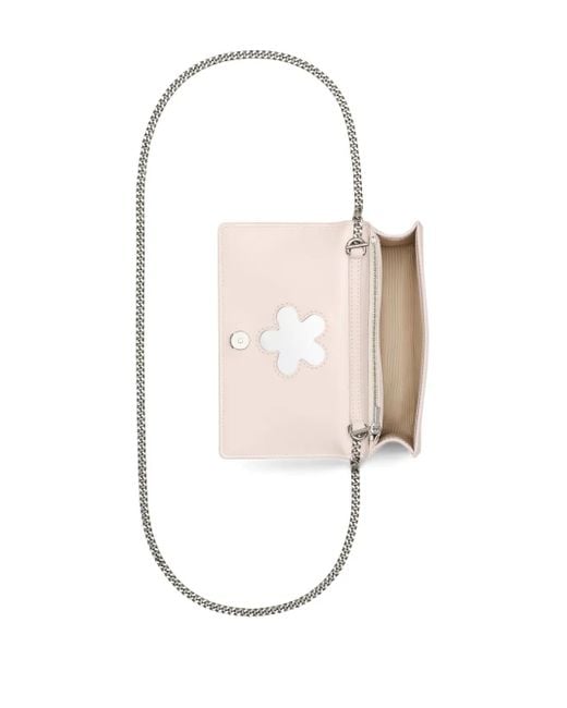 Marc Jacobs The Mirror Kleine Crossbodytas Met Kettinghengsel in het Natural