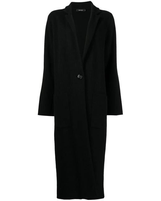 Lisa Yang Black Single-Breasted Fitted Coat