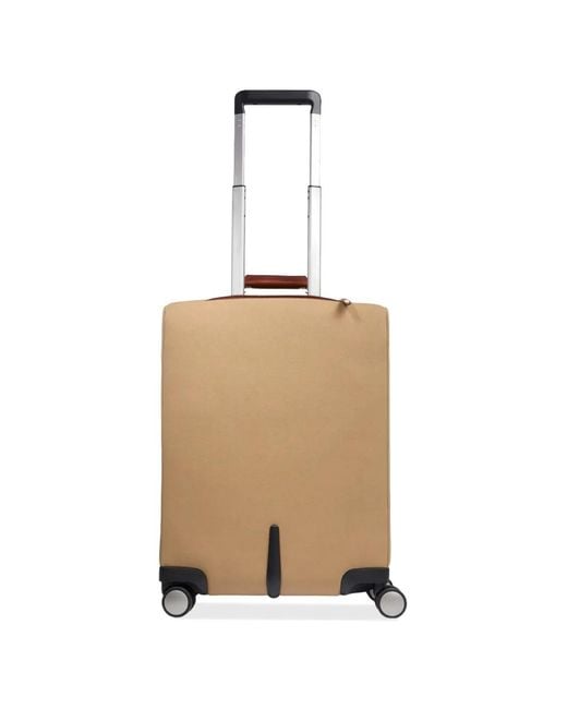 The Bridge Natural Story Viaggio Softi Leather-Trim Canvas Suitcase
