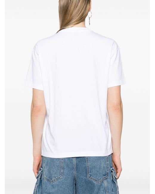 T-shirt en coton à logo imprimé Off-White c/o Virgil Abloh en coloris White