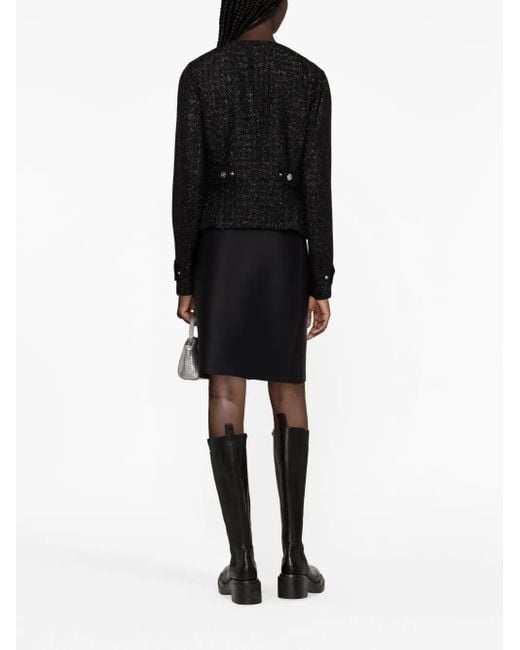 Versace Black Vichy Tweed Jacket