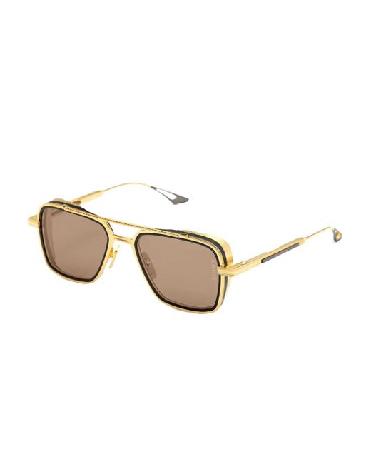 Dita Eyewear Natural Titanium Square-Frame Sunglasses