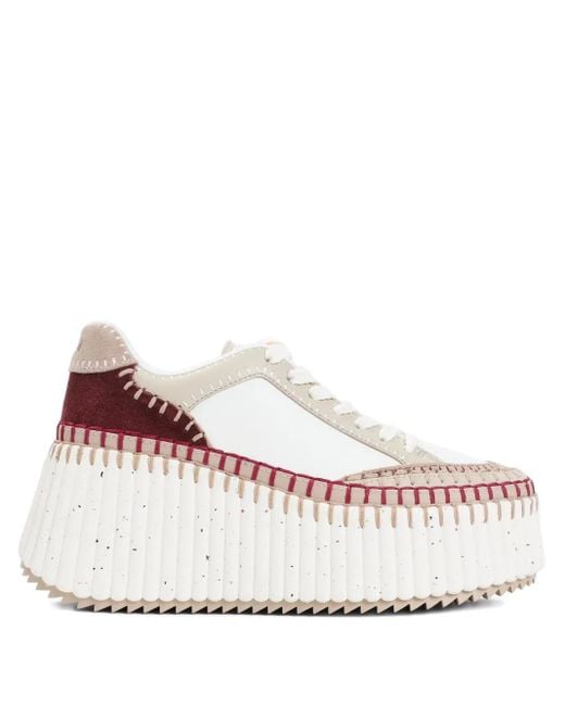 Sneakers Nama Con Cuciture A Contrasto di Chloé in Pink