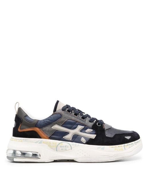 Premiata Drake 304 Sneakers Met Logopatch in het Blue voor heren