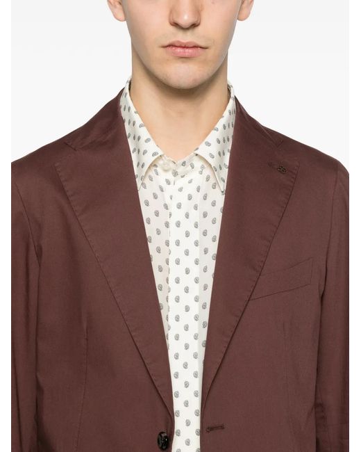 Tagliatore Brown Single-Breasted Suit for men