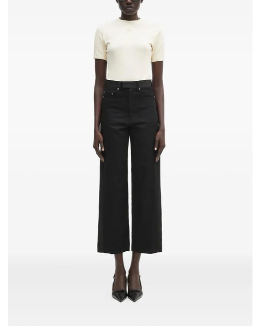 Wales Bonner White Ribbed Logo-Patch Top