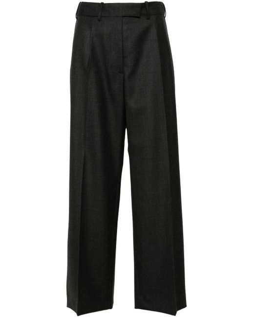 The Row Black Roan High-waist Wide-leg Trousers