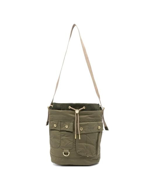 Barbour Metallic Mia Drawstring Tote Bag