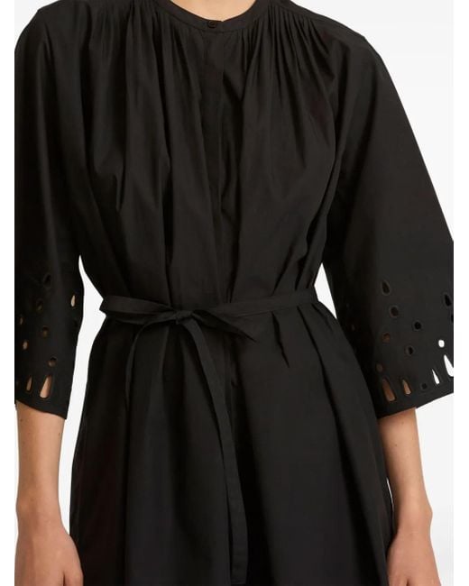 Yves Salomon Black Poplin Midi Dress