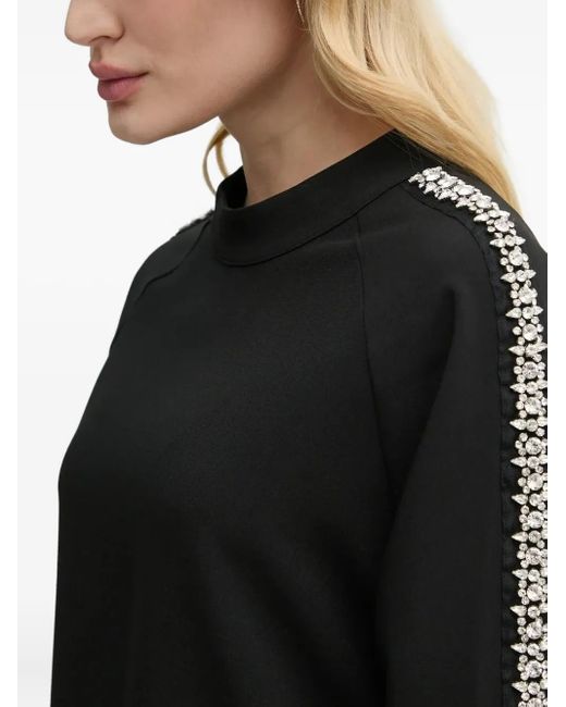 Ba&sh Black Scotty Crystal-Embellished Sweatshirt