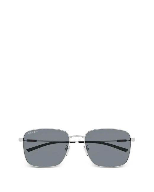 Gucci Gray Square-Frame Sunglasses for men
