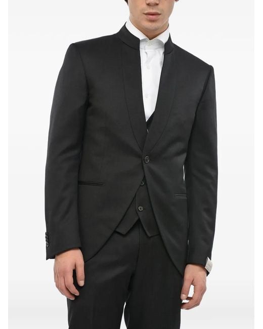 Corneliani Black Academy Three-Piece Single-Breasted Suit for men