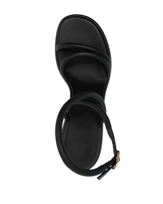 Fendi Black Baguette 115mm Leather Sandals