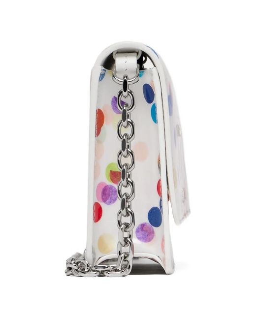 Maison Margiela White Confetti-Print On-Chain Wallet