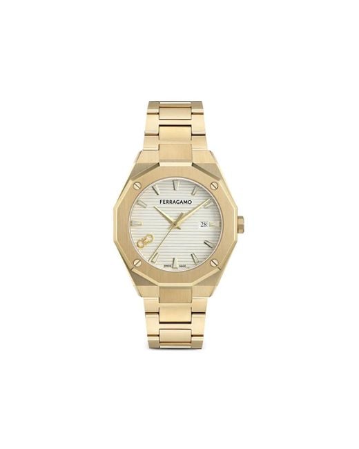 Ferragamo Metallic Edge 3H 40Mm Watch for men