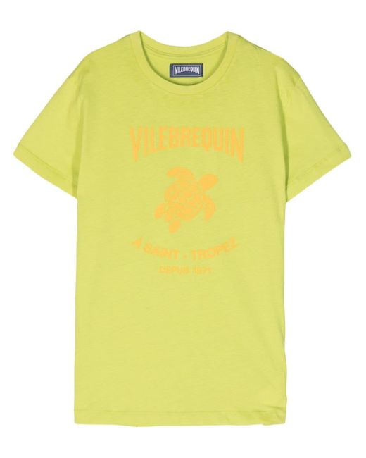 T-shirt en coton à logo appliqué Vilebrequin pour homme en coloris Yellow