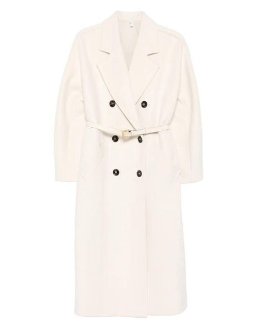 Imperial Natural Belted Double-Breasted Coat