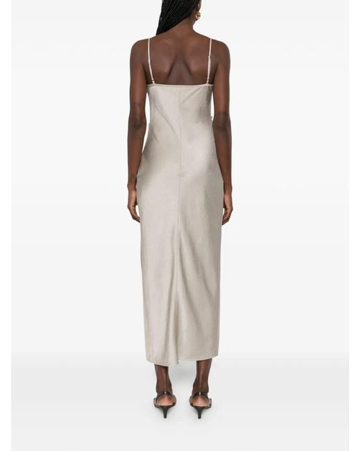 Nanushka White Rachana Fringe Slip Midi Dress