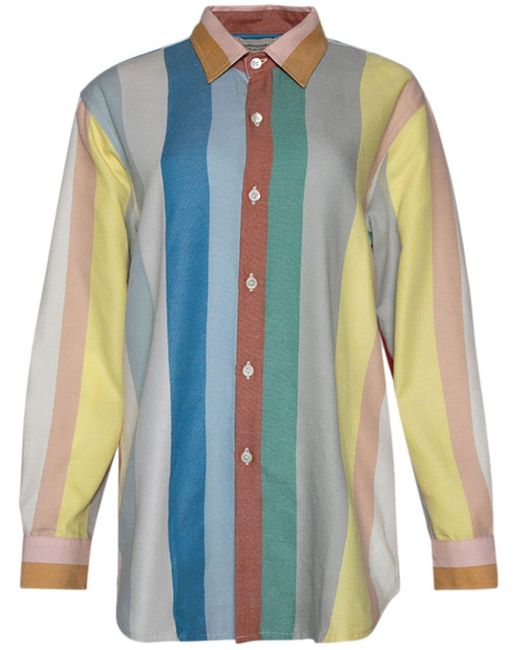 Marrakshi Life Blue Striped Cotton Shirt
