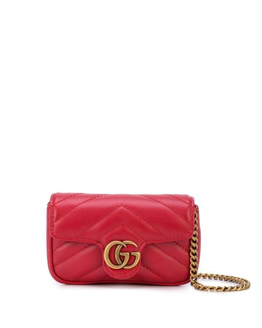 Gucci Red GG Marmont 2.0 Coin Purse