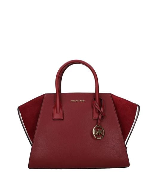 Michael Kors Red Avril Tote Bag