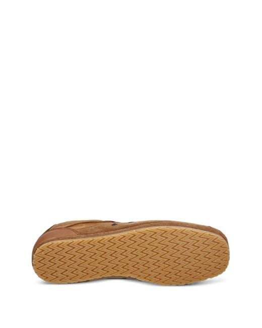 COPENHAGEN Brown Suede Leather-Panelled Sneakers