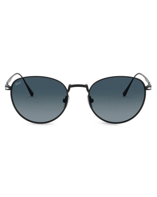 Persol Blue Round Frame Sunglasses for men
