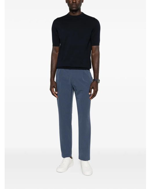 Herno Blue Elasticated Trousers for men