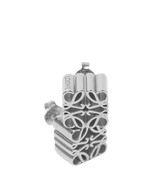 Loewe White Anagram Cube Stud Earrings