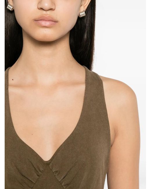 ShuShu/Tong Natural V-Neck Mini Dress