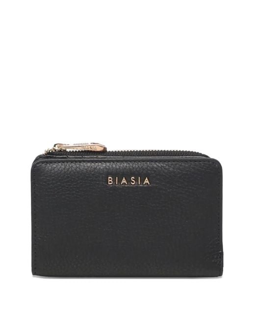 BIASIA Black Logo-Lettering Wallet