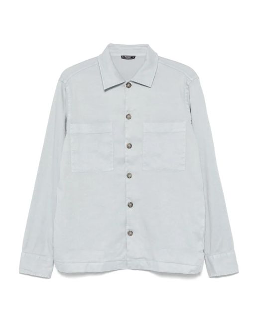 Camisas de sarga Peserico de hombre de color Blue
