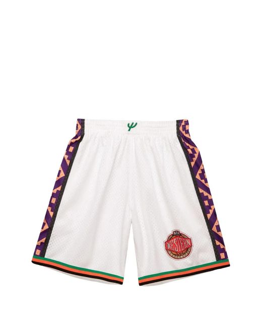 Mitchell & Ness White Nba 1995 All-Star Game Rhinestone Swingman Shorts for men
