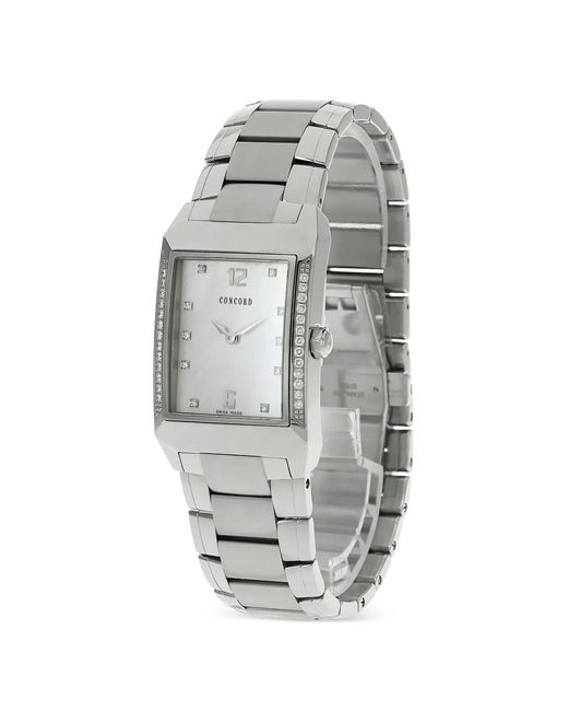 Concord Gray Carlton Diamond 26Mm Watch