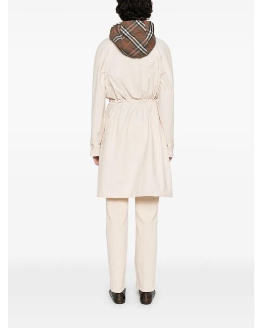 Burberry Natural Nylon Parka Coat