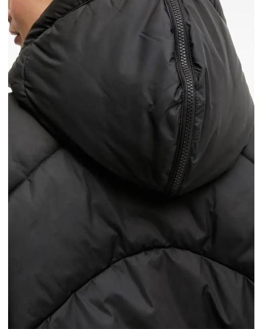Adidas By Stella McCartney Black Gesteppte Kapuzenjacke
