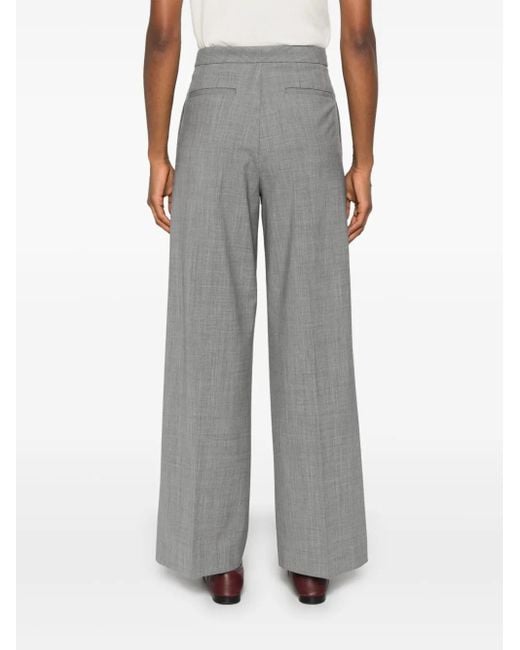 Fabiana Filippi Gray Mélange-Effect Trousers