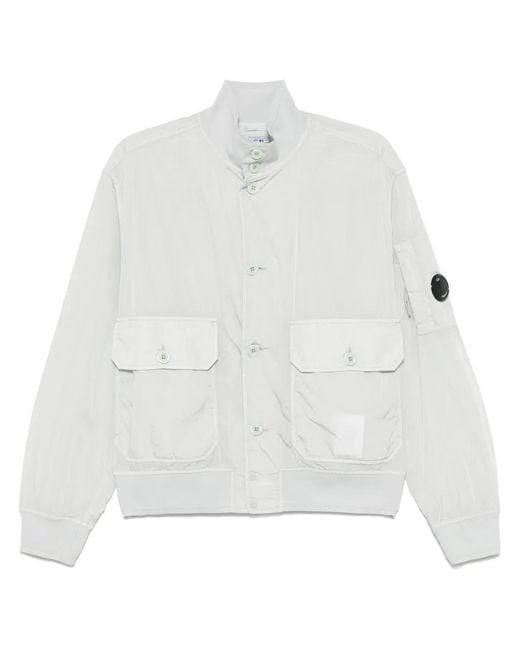 C P Company White C.P. Company Chrome-R Jacket for men